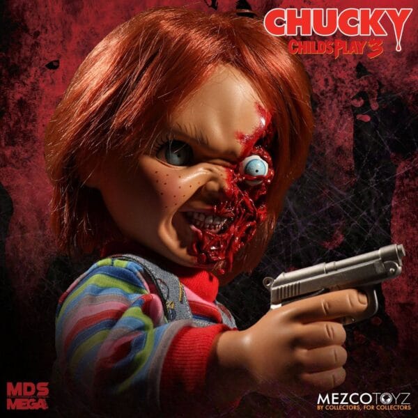 CHUCKY - Child's Play 3 - Talking Figure Pizza Face Chucky - 38cm - Afbeelding 3