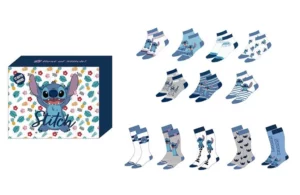 STITCH - Geschenkdoos/Adventkalender - 12 paar sokken (Maat 35-41)
