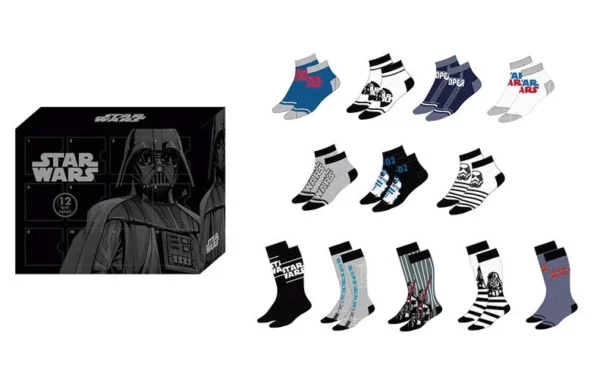 STAR WARS - Geschenkdoos/Adventkalender - 12 paar sokken (Maat 40-46)