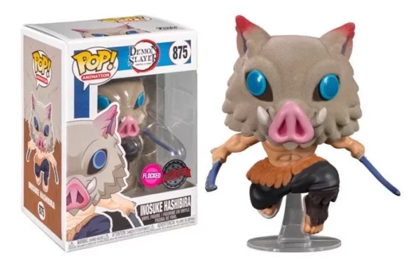 Funko Pop! Animation: Demon Slayer - Inosuke Hashibira (875) w/ Chase Flocked Special Edition