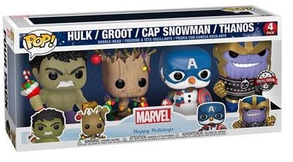 Funko Pop! MARVEL: Happy Holiday 4-Pack Special Edition