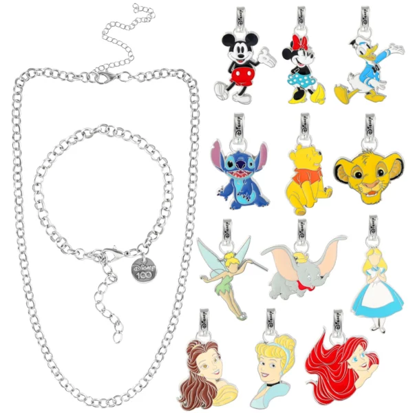 DISNEY 100 YEARS - Gift Box - Charms + Halsketting/Armketting - 14st. - Afbeelding 2