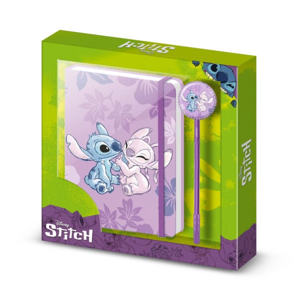 STITCH - Lila - Gift Box - A5 Notebook + Pen