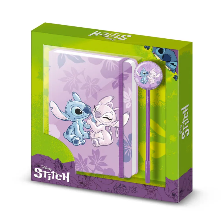 STITCH - Lila - Gift Box - A5 Notebook + Pen