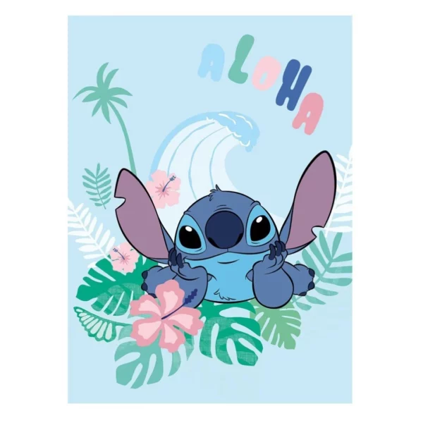 DISNEY - Aloha Stitch - Flanel Blanket - 110x150cm
