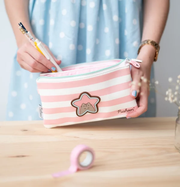 PUSHEEN - Rose Collection - Triple Pencil Case - Afbeelding 4