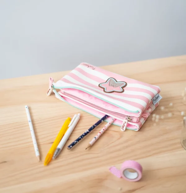 PUSHEEN - Rose Collection - Triple Pencil Case - Afbeelding 6