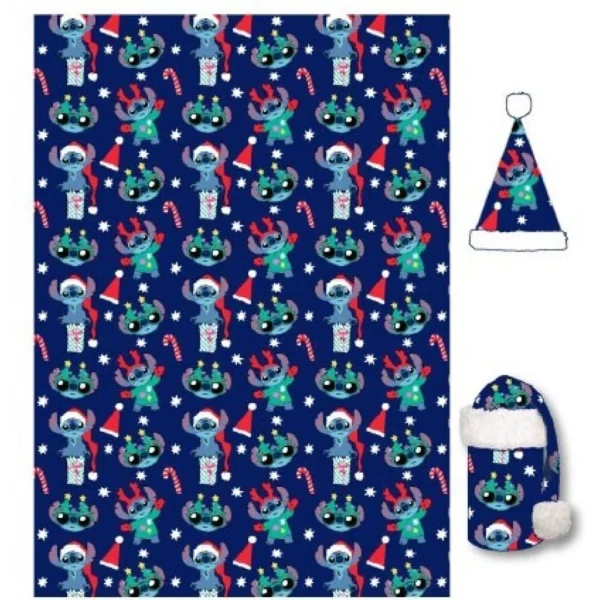 LILO & STITCH - Flanel Deken 110x140cm + Hoed