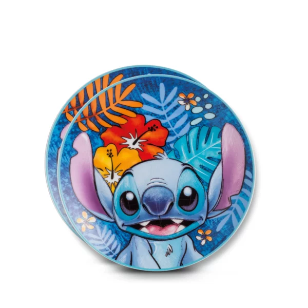 STITCH - Set of 2 D19cm Plate - Blue