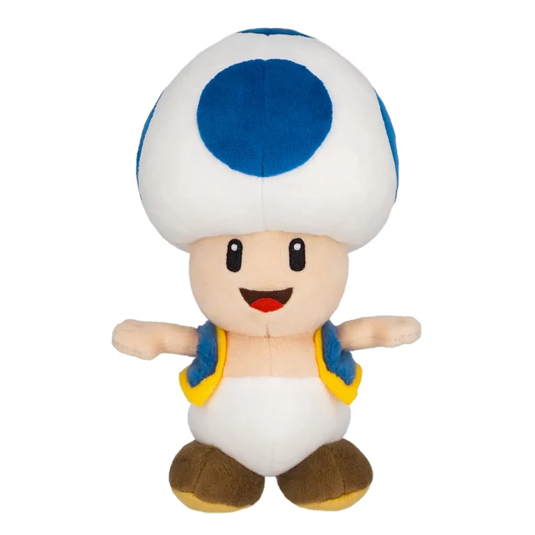 SUPER MARIO - Blue Toad - Knuffel 20cm