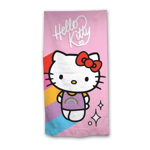 HELLO KITTY - Rainbow - Beach Towel 100% Polyester - 70x140cm