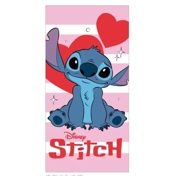DISNEY - Stitch "Heart" - Beach Towel 100% Cotton - 70x140cm