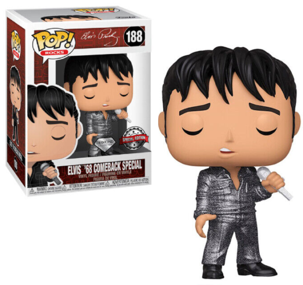 Funko Pop! Rocks: Elvis Presley '68 Comeback (188) Special Edition Diamond