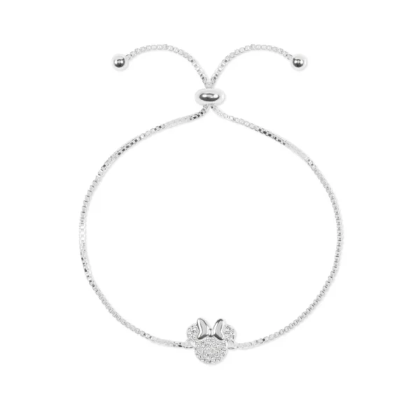 MINNIE MOUSE - Aanpasbare armband + Cristal hanger - Fine Silver Plated - Afbeelding 2