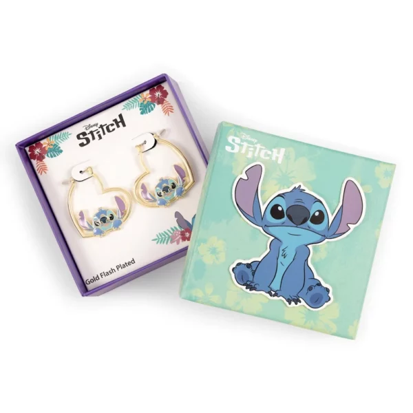 STITCH - 1 paar Heart Huggie oorbellen - Gold Flash Plated