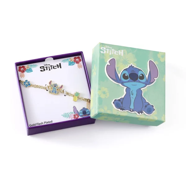 STITCH - Bloem en Ananas - Armband - Gold Flash Plated