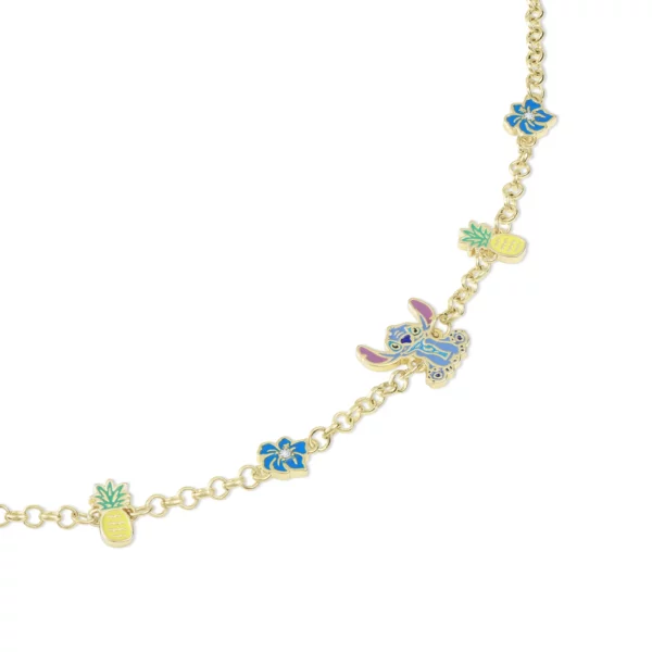 STITCH - Bloem en Ananas - Armband - Gold Flash Plated - Afbeelding 3