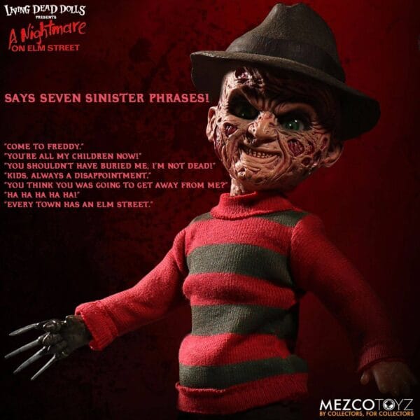 A NIGHTMARE ON ELM STREET - Freddy Krueger - Living Dead Dolls with Sound - Afbeelding 3