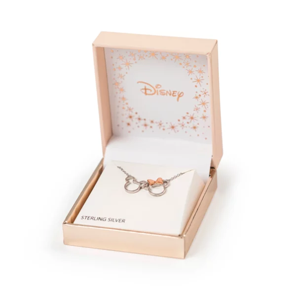 DISNEY - Minnie & Minnie - Halsketting in Rose Gold & Silver Brass Plated