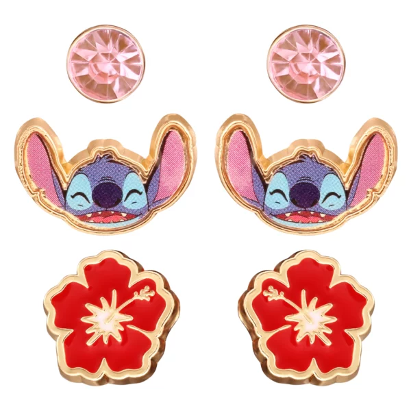STITCH - 3 paar Stud oorbellen
