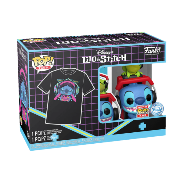 Funko Pop! Lilo & Stitch: Gamer Stitch with Frog (1046) + Tee (S) - Afbeelding 2