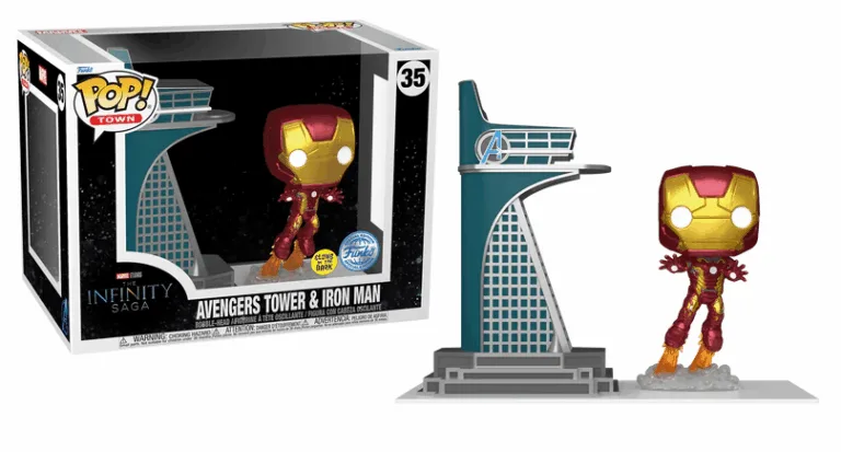 Funko Pop! Town - Avengers 2 - Avengers Tower with Iron Man (35) GITD