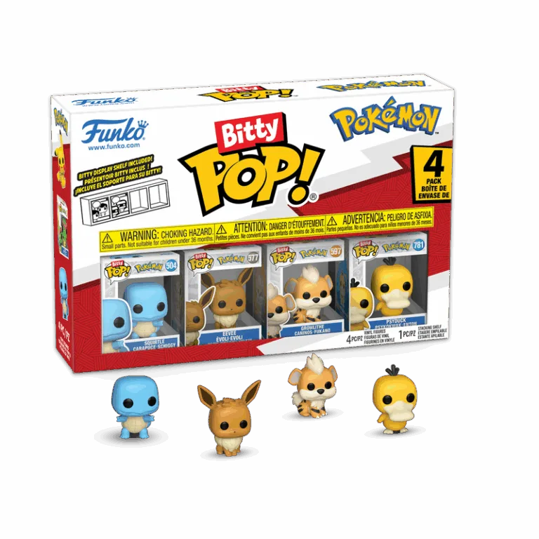 Funko Bitty Pop! POKEMON - Squirtle – 4 Pack 2.5cm