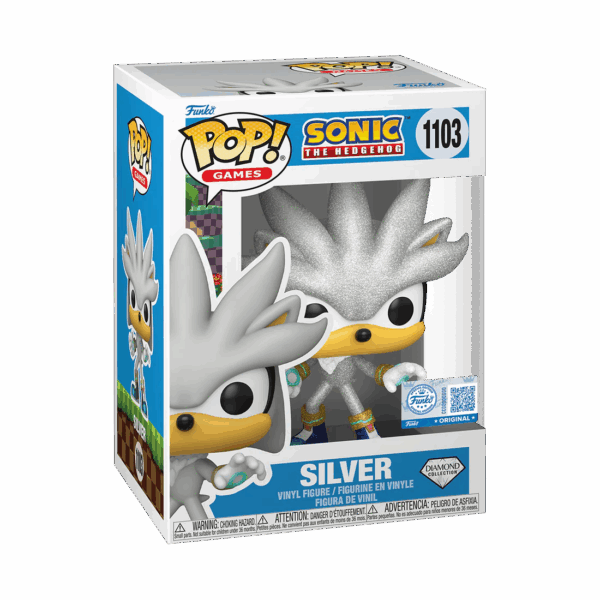 Funko Pop! Games: Sonic-  Silver (1103) Diamond Edition - Afbeelding 2