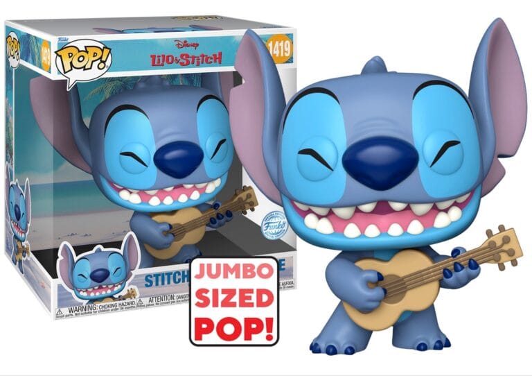 Funko Pop! Lilo & Stitch: Jumbo 10″ Stitch with Ukelele (1419)