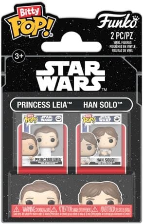 Funko Bitty Pop! STAR WARS - Leia & Han – 2 Pack 2.5cm