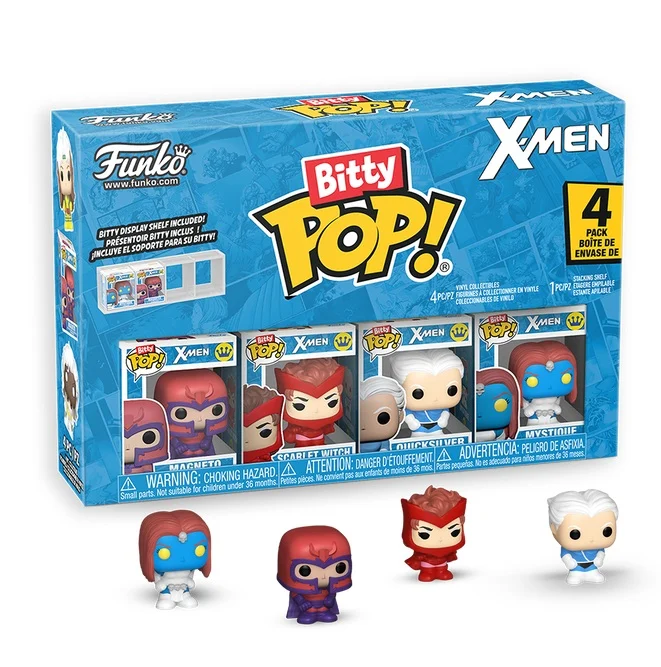 Funko Bitty Pop! MARVEL X-MEN - Magneto – 4 Pack 2.5cm w/Chase