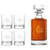 DUNGEONS & DRAGONS - Set with 4 engraved whiskey glasses