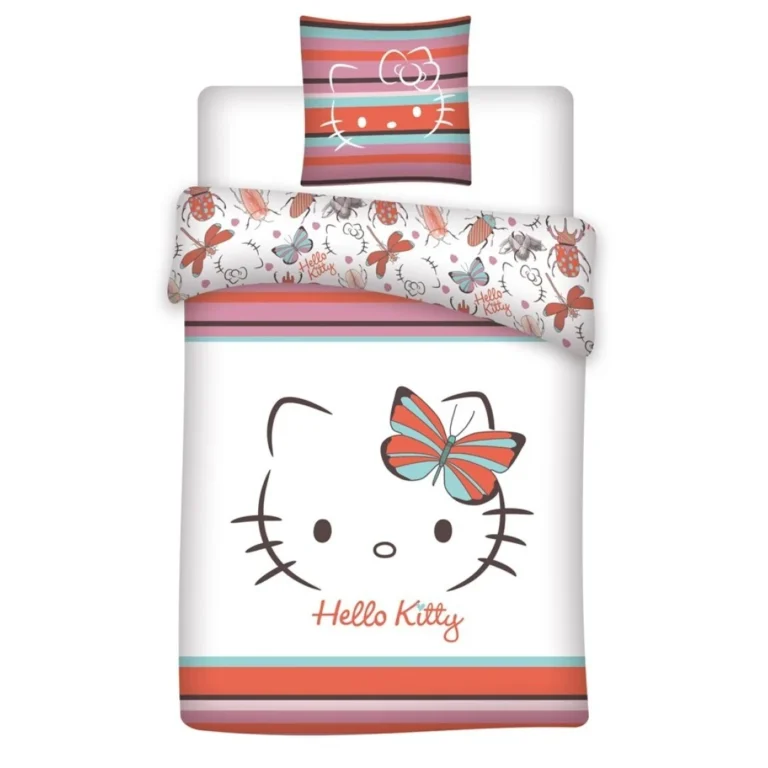 HELLO KITTY - Duvet Cover 140x200cm + 65x65cm '100% polykatoen'