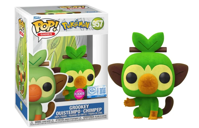 Funko Pop! Games: Pokemon - Grookey (957) S.E. Flocked