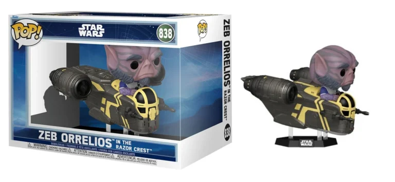 Funko Pop! Ride DLX - Star Wars - Mangalorian & Grogu - Zeb Orrelios in the Razor Crest (838)