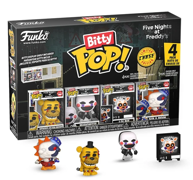 Funko Bitty Pop! FNAF - Withered Golden Freddy - 4 Pack 2.5cm