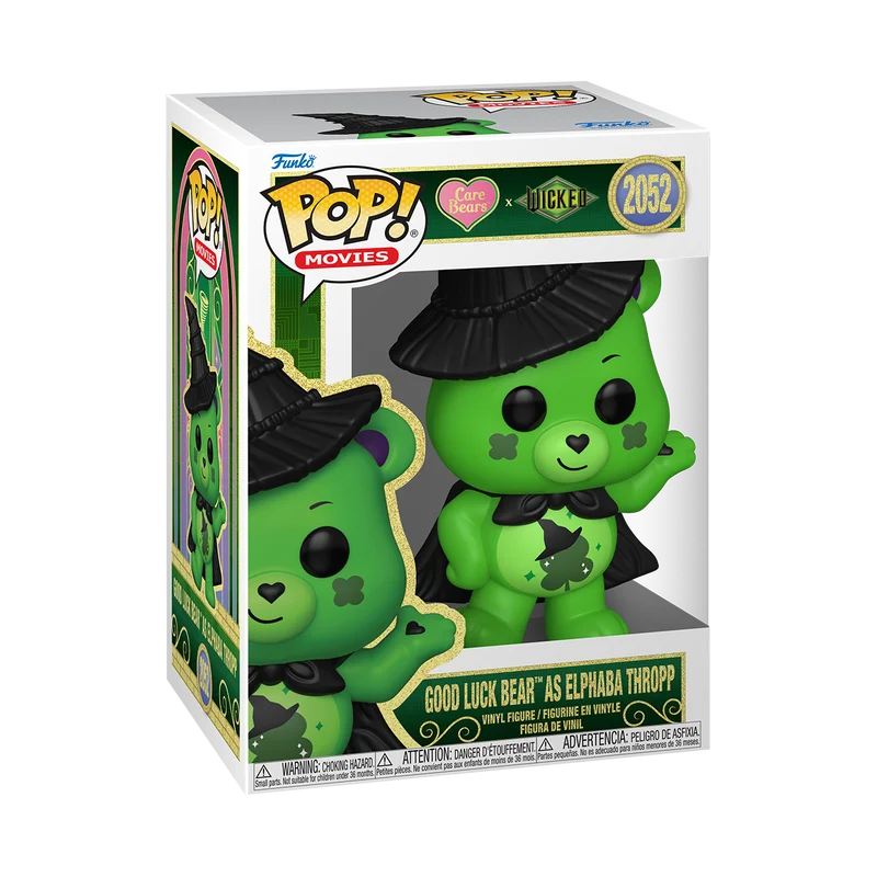 Funko Pop! Animation: WICKED CARE BEARS – Good Luck Bear as Elphaba Thropp (2052) - Afbeelding 2
