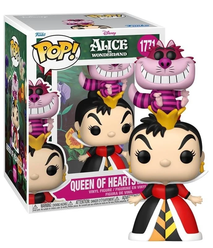 Funko Pop! Premium- Disney - ALICE IN WONDERLAND - Queen of Hearts and Cheshire Cat (1771)